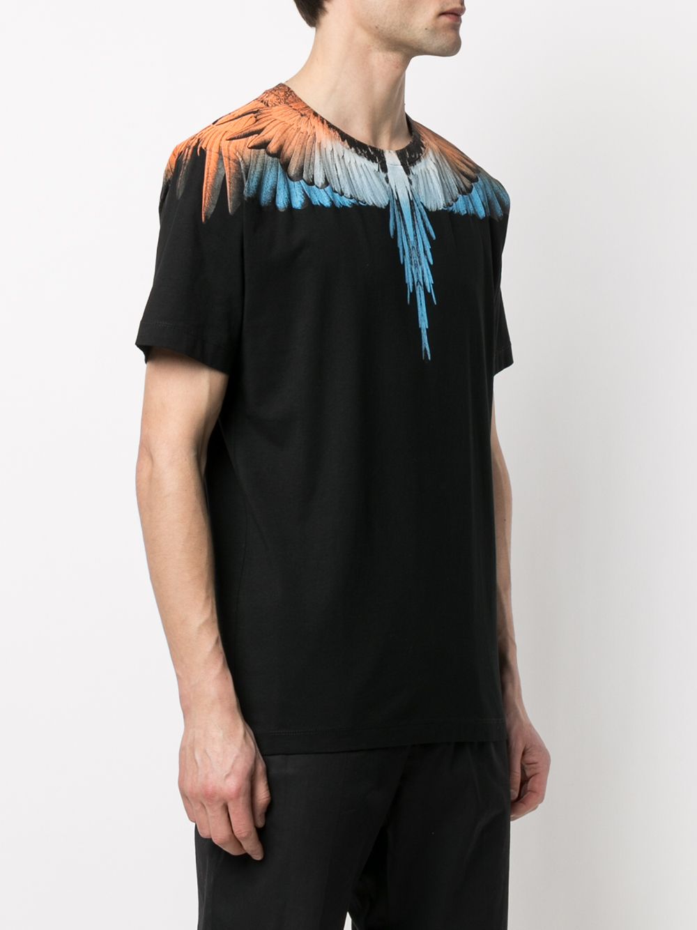 фото Marcelo burlon county of milan wings regular t-shirt black orange