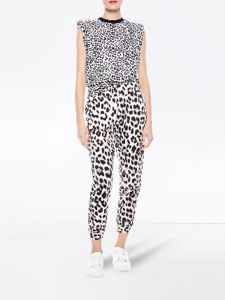 Braxton leopard print sleeveless T-shirt展示图