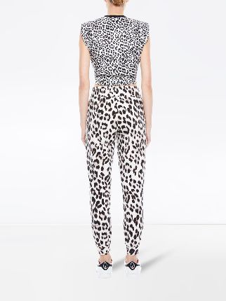 Braxton leopard print sleeveless T-shirt展示图