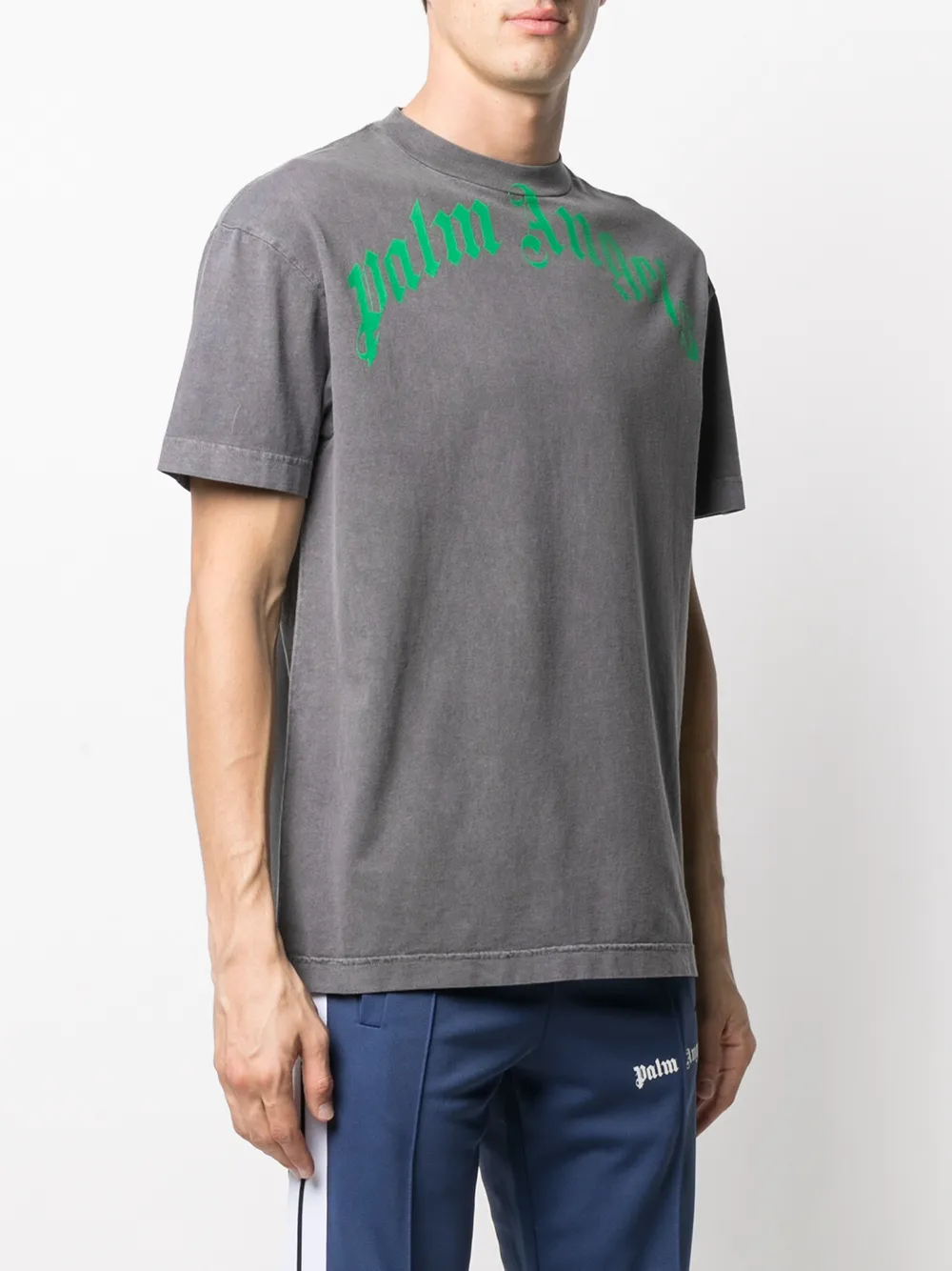 Palm Angels logo-print washed-finish T 