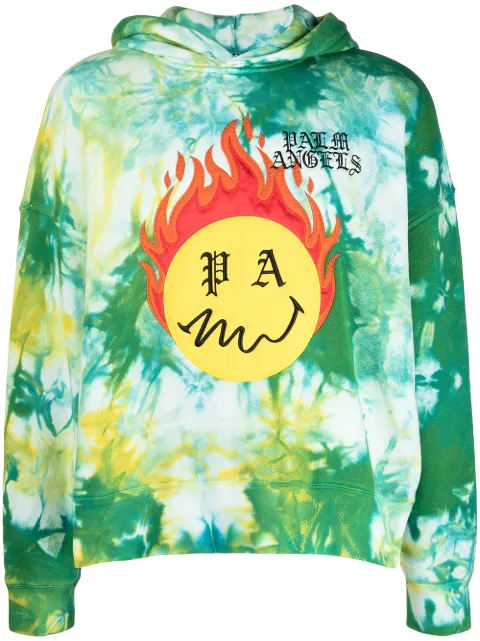 Palm Angels Burning Head tie-dye hoodie