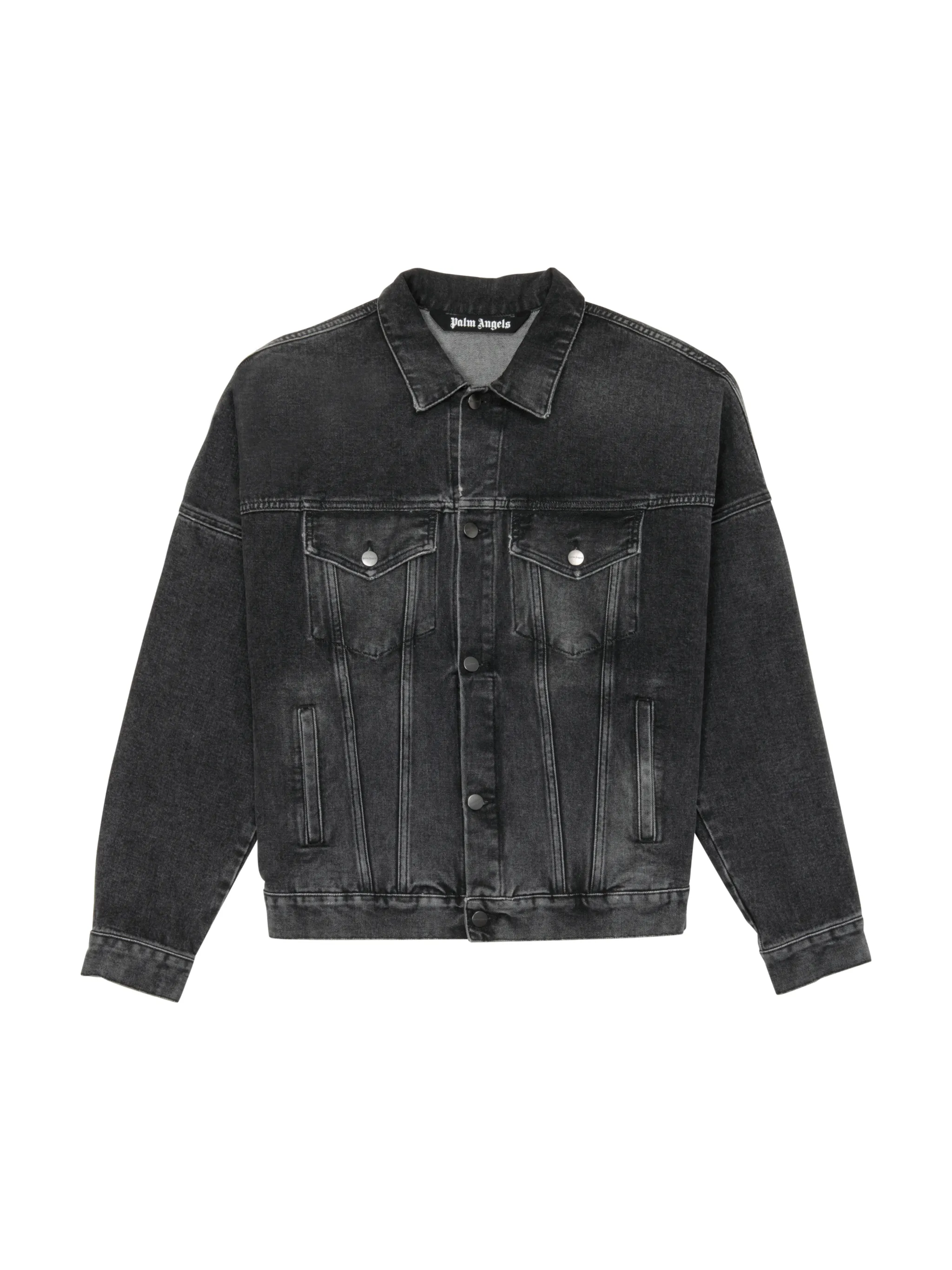 LOGO OVER DENIM JACKET - Palm Angels 