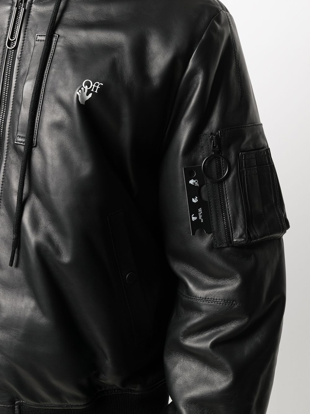 Off-White™ - Arrow Leather Bomber Jacket