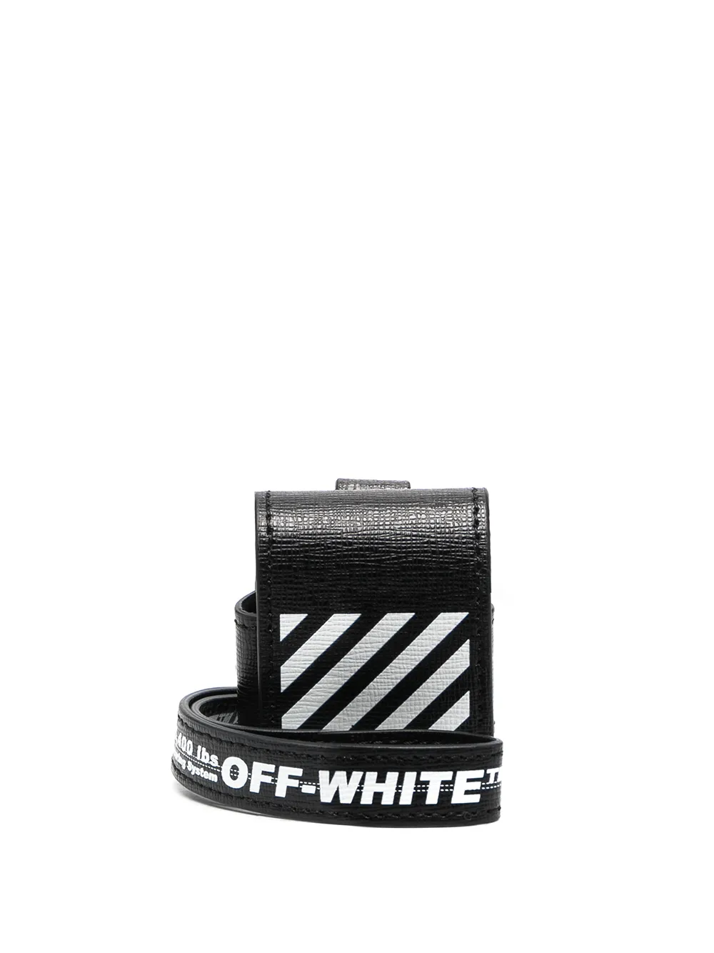 

Off-White Diag-print AirPods case - Black