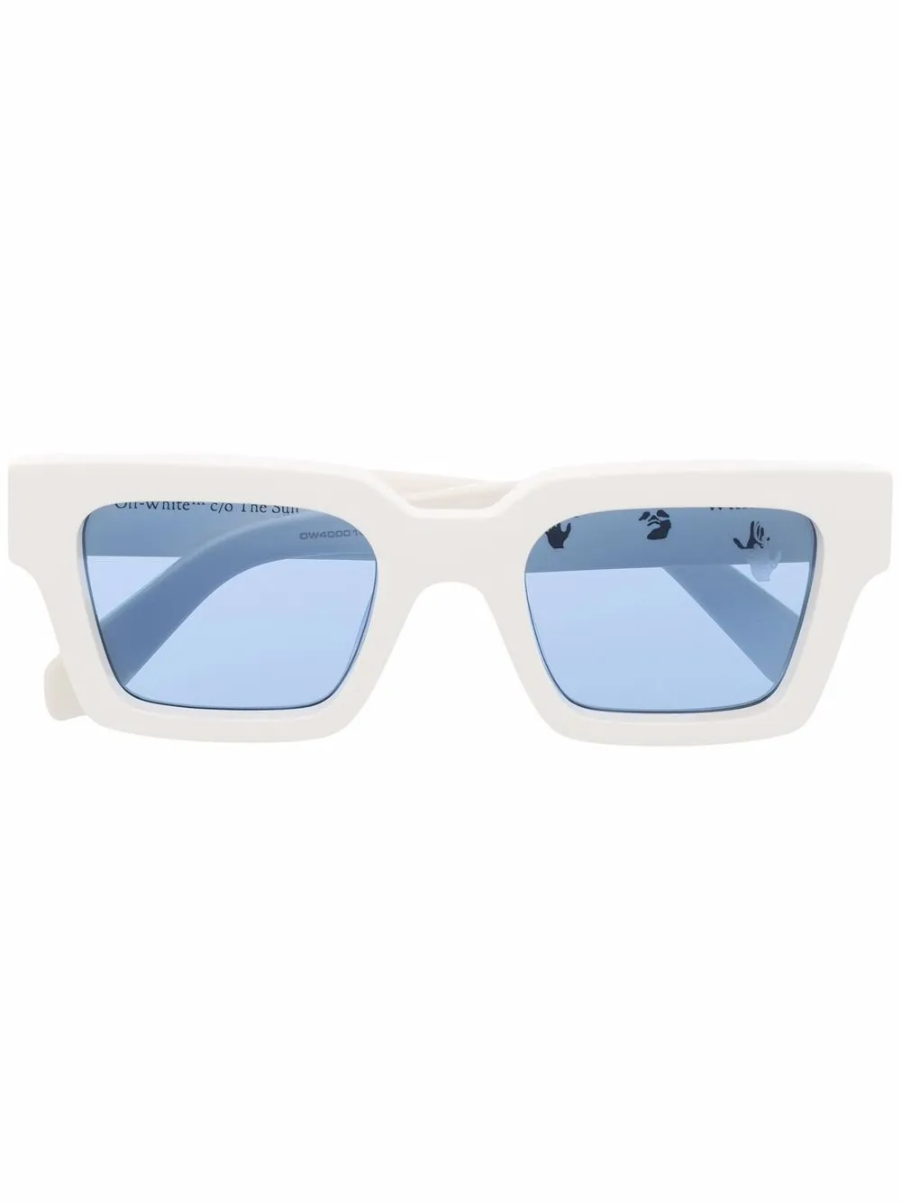 OFF-WHITE Virgil Square Frame Sunglasses White/Blue (OMRI012R21PLA0010100)