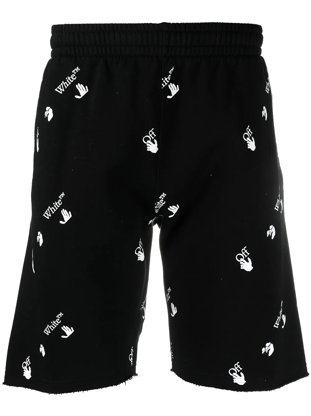 Image 1 of Off-White all-over logo print shorts