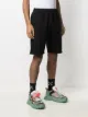 Off-White logo-print cotton track shorts