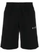 Image 1 of Off-White logo-print cotton track shorts