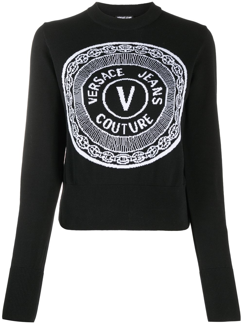 фото Versace jeans couture джемпер с круглым вырезом и логотипом