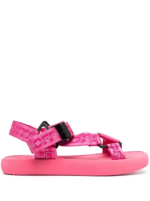 pink off white sandals