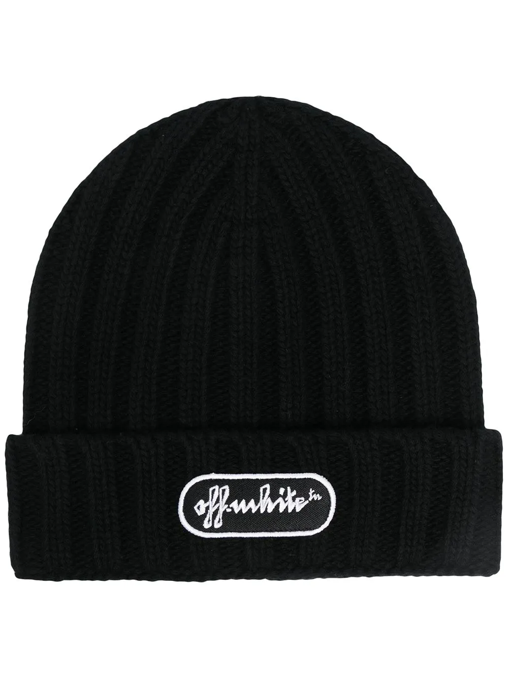 

Off-White ribbed logo beanie - Black