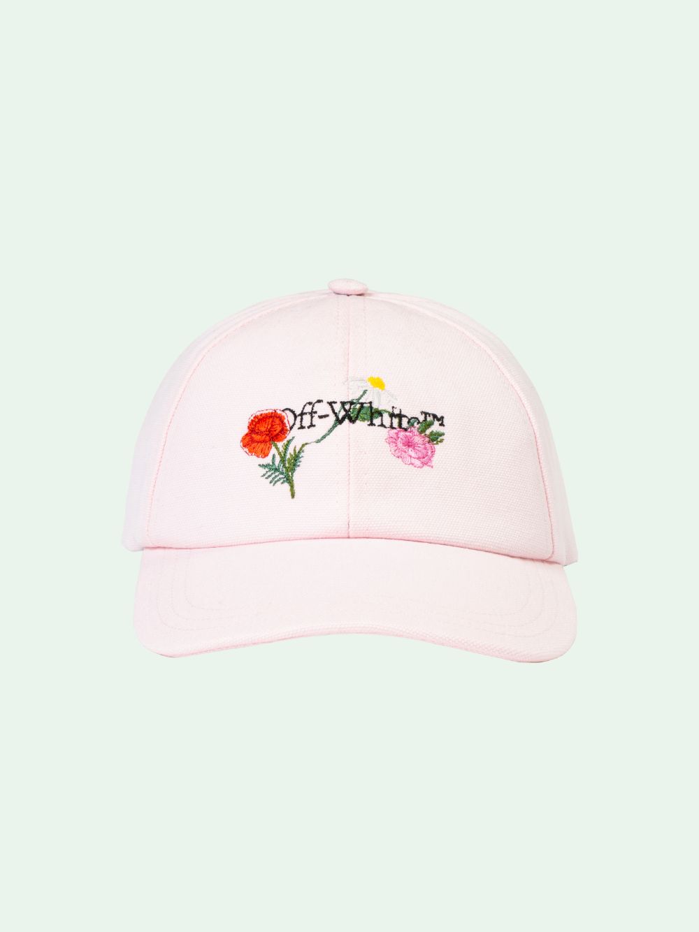 white floral hat