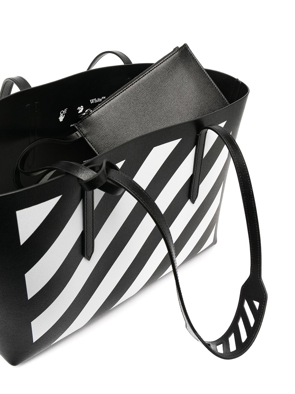 Off-White Binder Striped Shopper Tote Bag