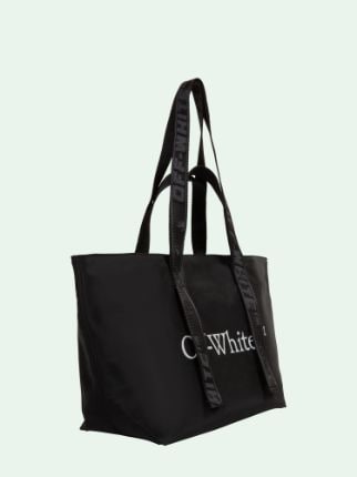 off white nylon tote