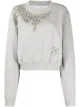 Image 1 of Off-White Swarovski embellished cropped sweatshirt