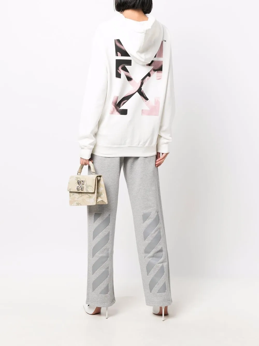 Off-White Hoodie met print - Wit