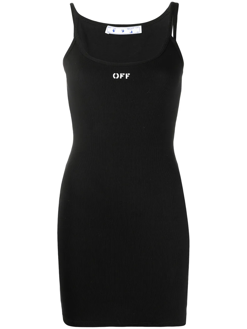 Click to view more detailed imagery on our partner's website Off-white Logo Stretch-cotton Jersey Dress In Black