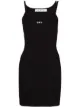 Image 1 of Off-White logo-print ribbed dress