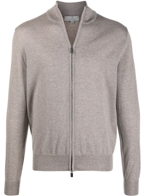 Canali zip-up merino cardigan