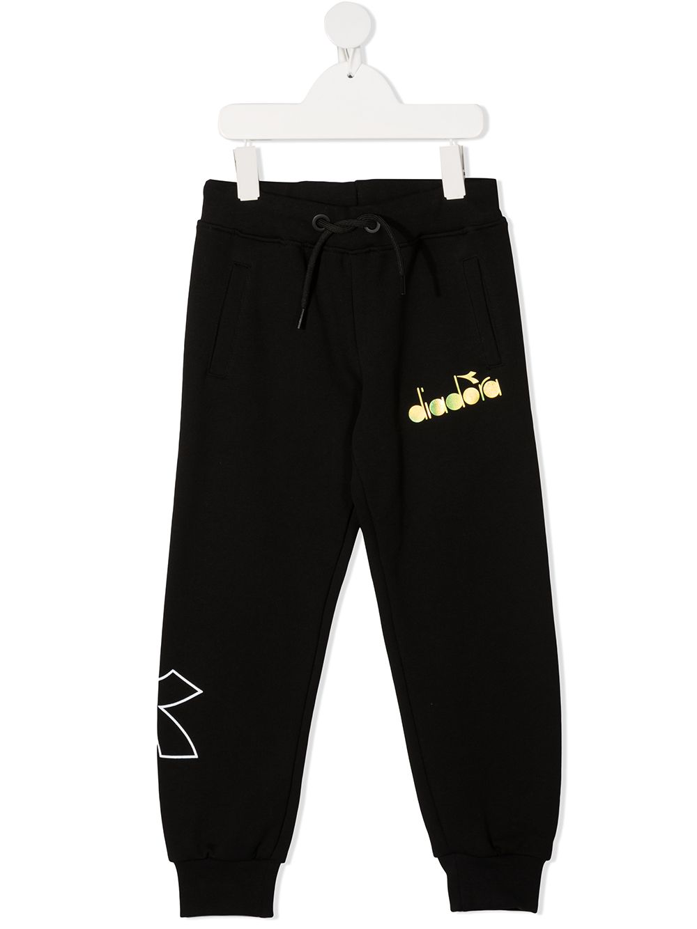 фото Diadora junior logo print track pants