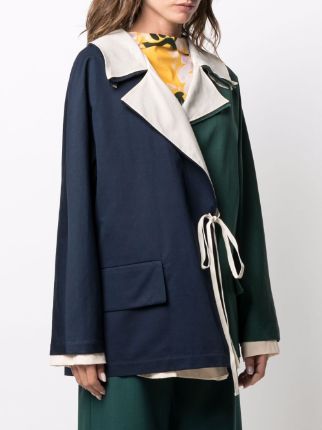 two-tone double-breasted coat展示图