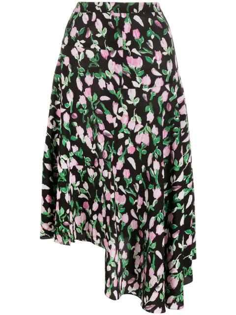 Marni asymmetric floral skirt