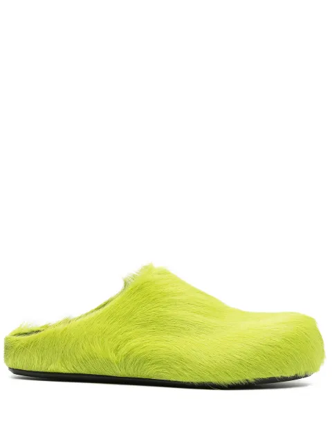 Marni Fussbet Sabot calf-hair slippers