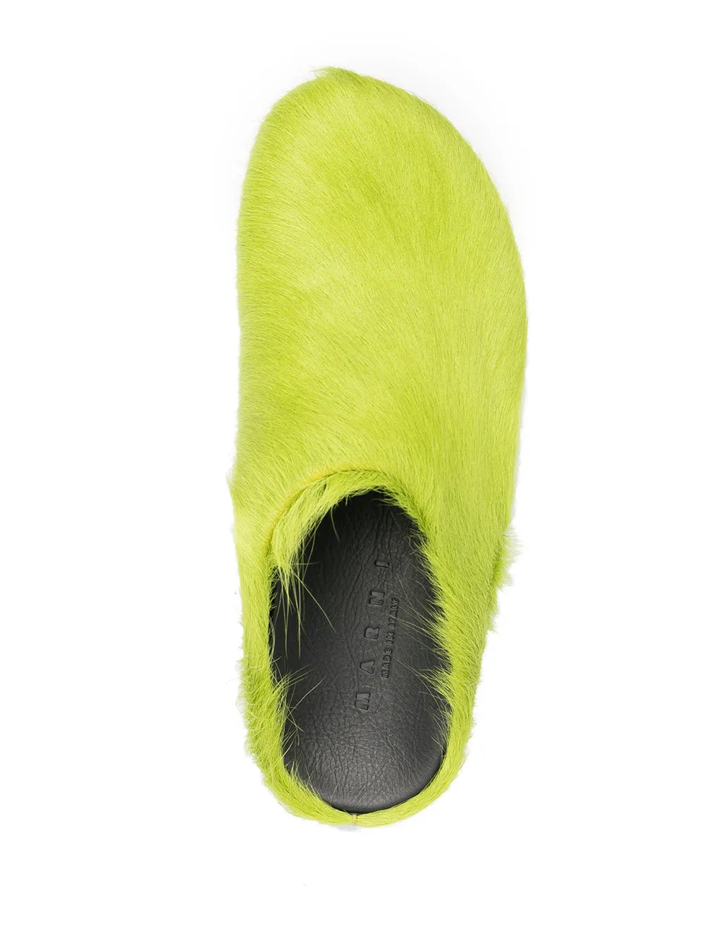 Marni Fussbet Sabot calf-hair slippers Green