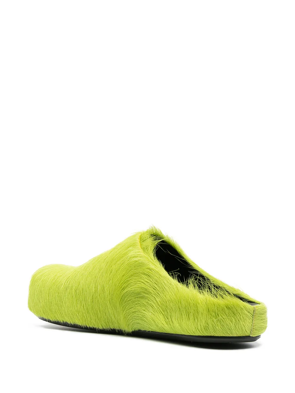 Marni Fussbet Sabot calf-hair slippers Green