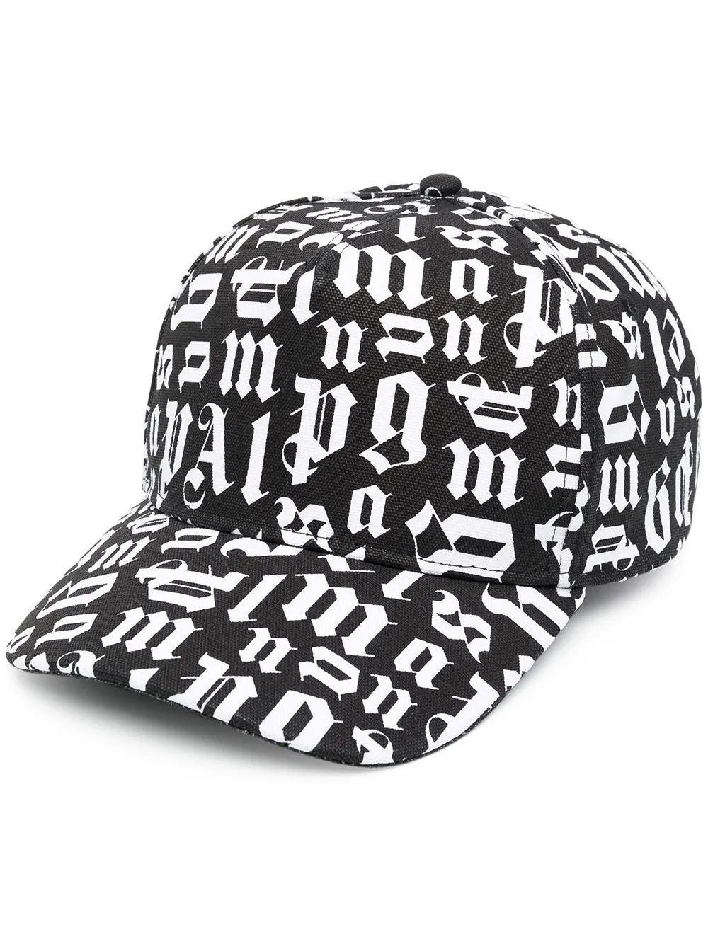 Click to view more detailed imagery on our partner's website Palm Angels Adjustable Men's Cotton Hat Baseball Cap Broken Monogram In Black