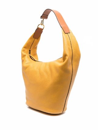 Pierce logo-embossed leather bag展示图
