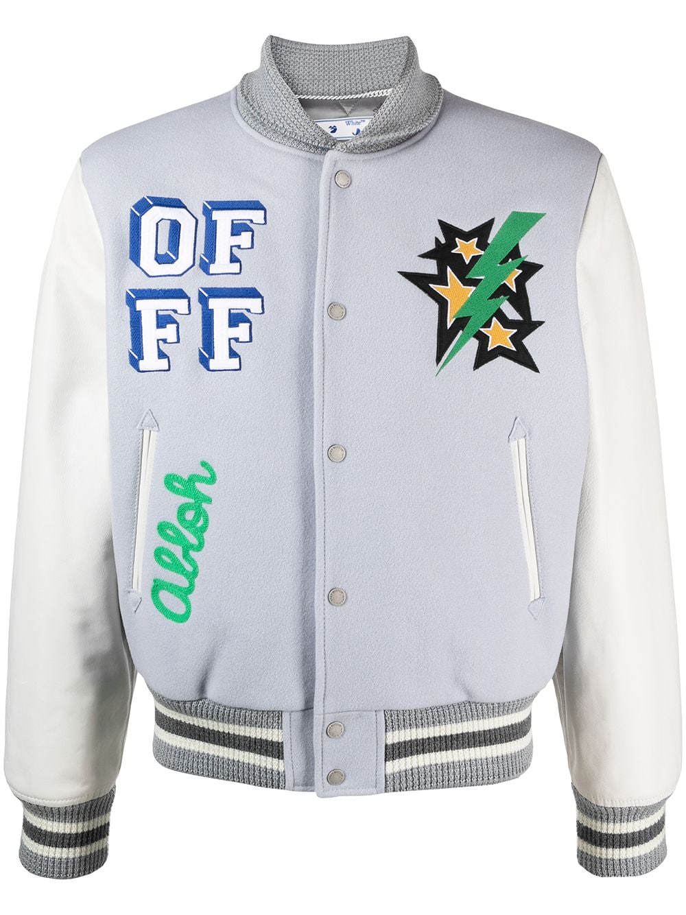 Off-White Varsity Jacket, $1,138, farfetch.com