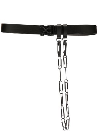 Off-White Paperclip Chain Logo Belt - Farfetch