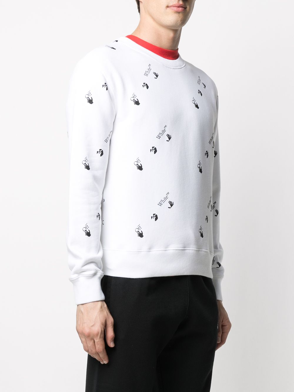 Off-White all-over Logo Print Sweatshirt - Farfetch