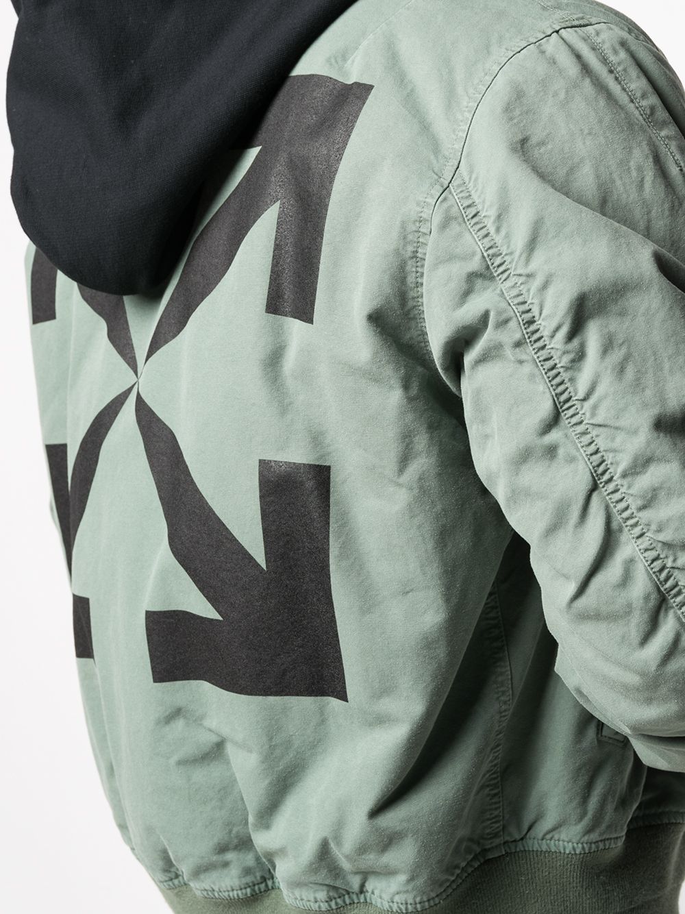 Off-White logo-print Bomber Jacket - Farfetch