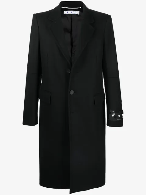 Off-White abrigo con logo y detalles