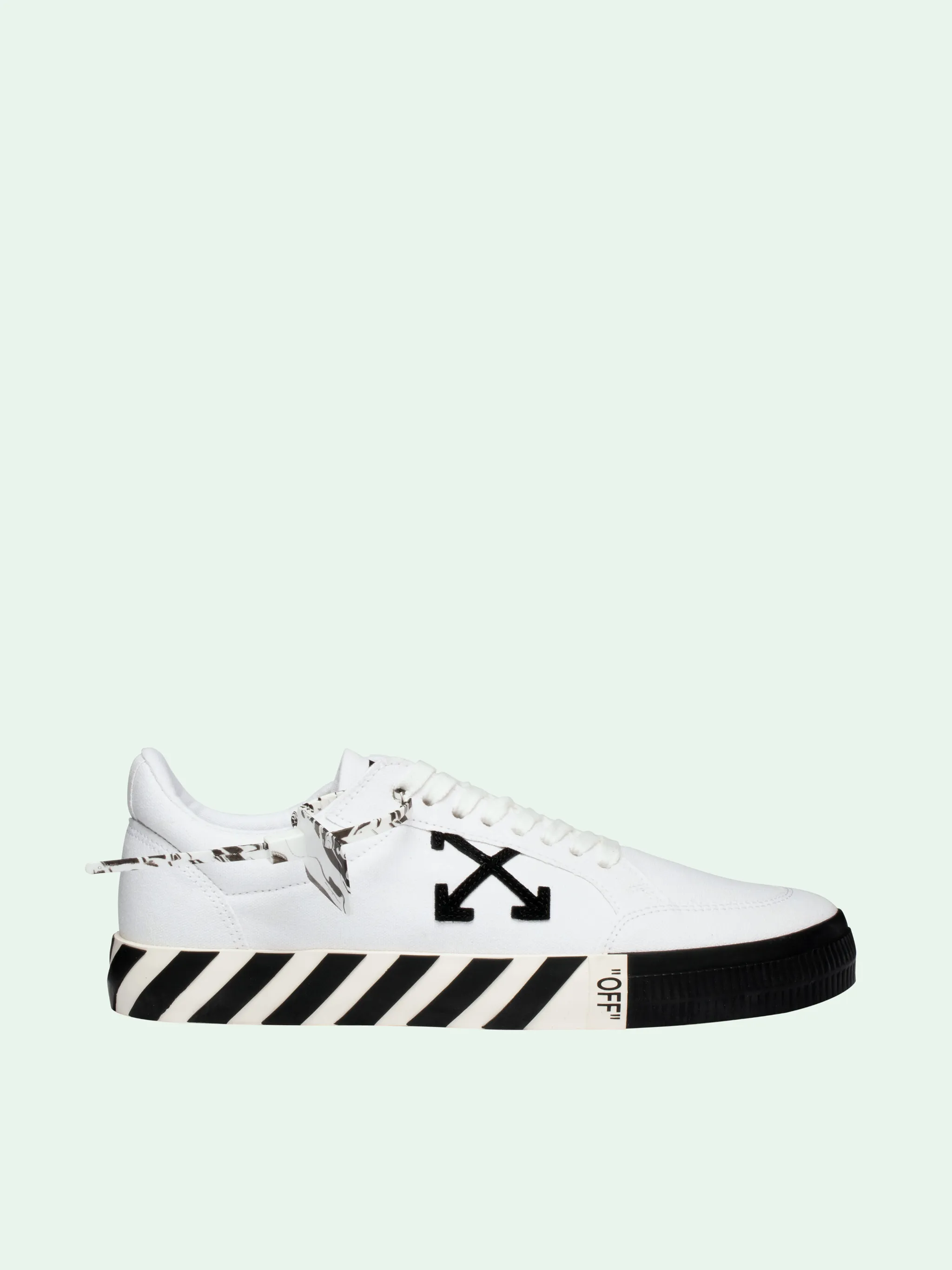 off white vulcanized striped low top
