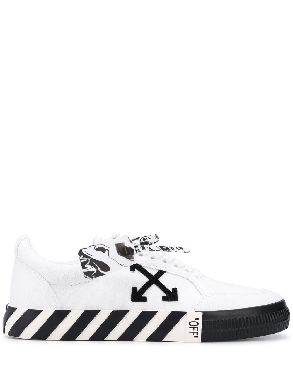 Off-White Low Vulcanized Outlined Leather Sneakers - Farfetch