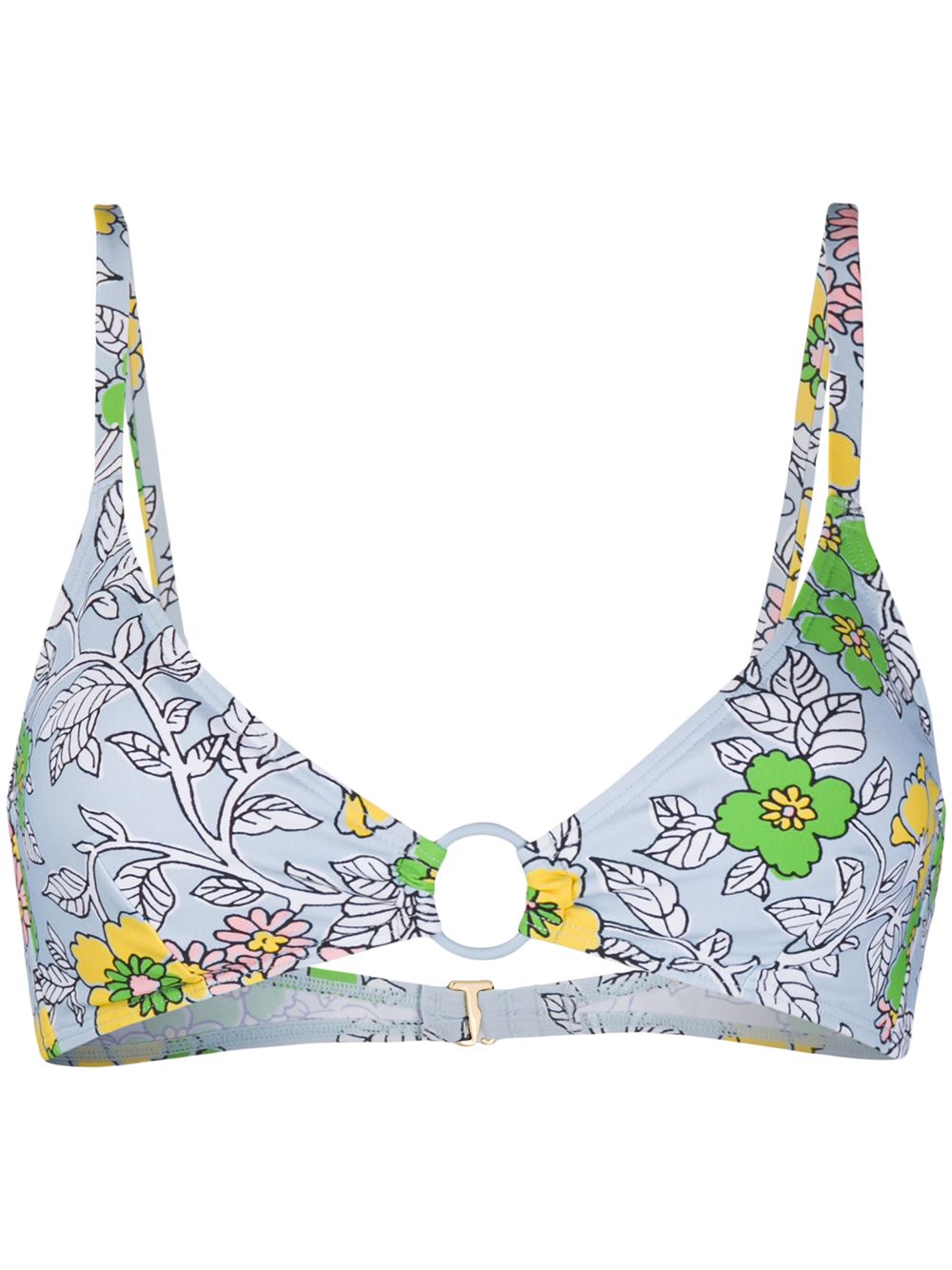 

Tory Burch top de bikini con estampado floral - Azul