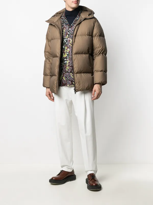theory hooded puffer coat