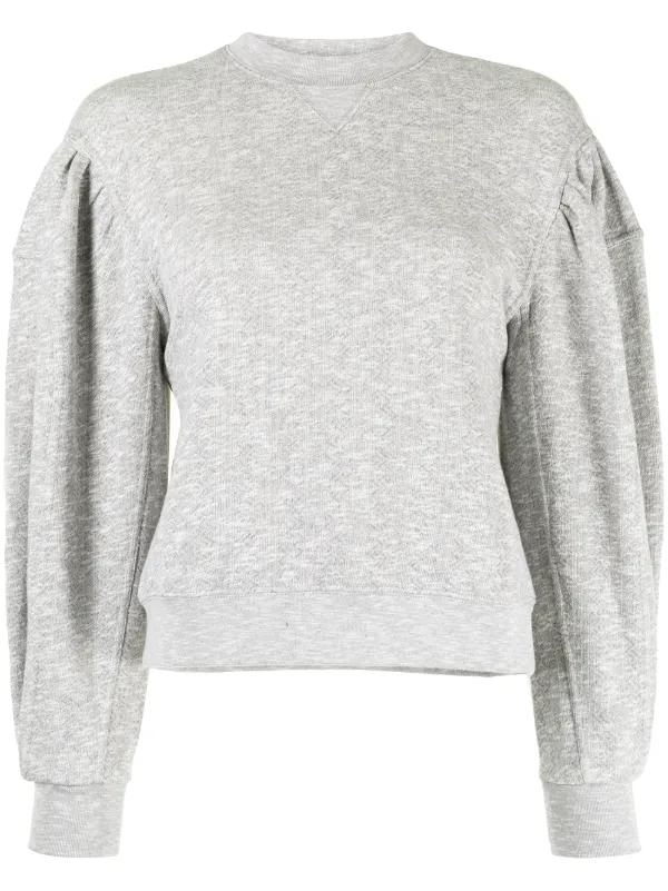 grey puff sleeve sweatshirt