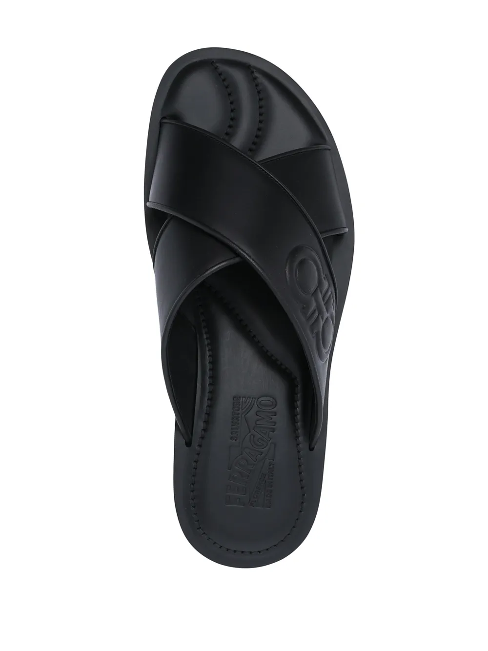 Ferragamo crossover strap sandals Black
