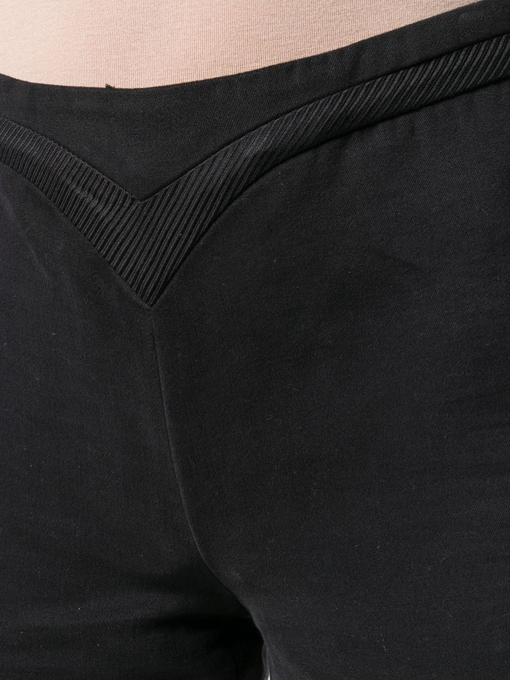 Pre-owned Versace 范思哲 拼接裤腰长裤 In Black