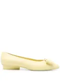 Ferragamo Viva Vara Bow ballerina shoes - Yellow