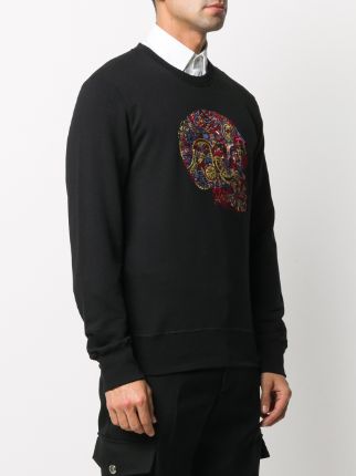 skull-embroidered sweatshirt展示图