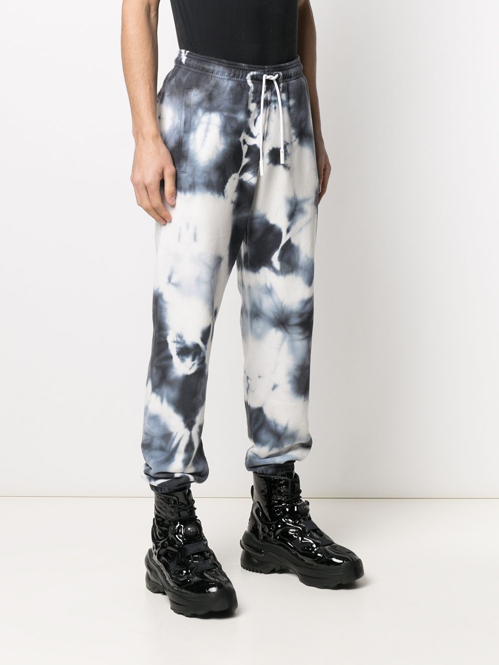 фото Marcelo burlon county of milan cross tie&dye relax sweatpant white dark