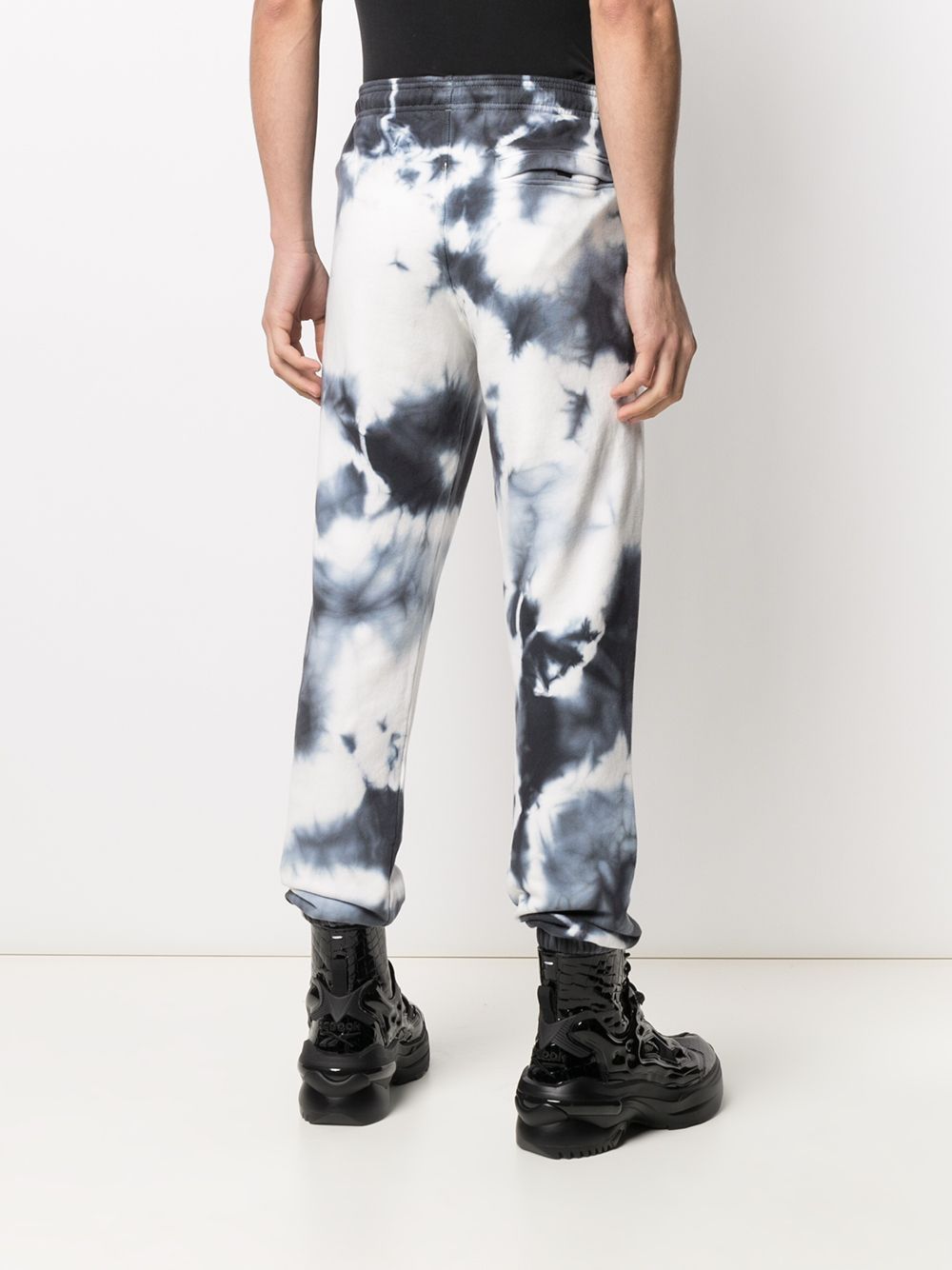 фото Marcelo burlon county of milan cross tie&dye relax sweatpant white dark