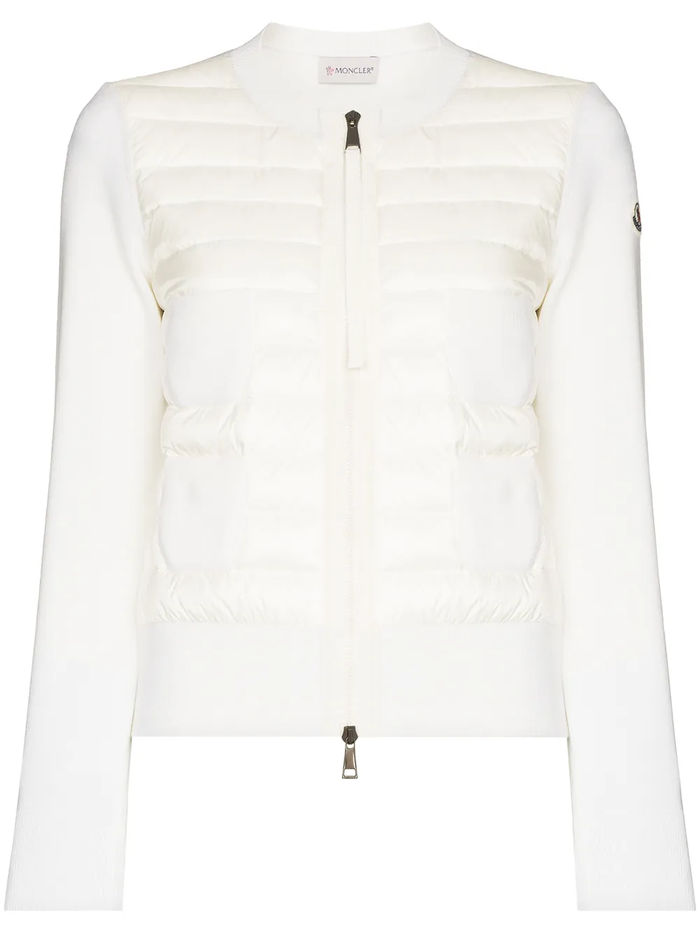 Imagem 1 de Moncler Cardigan com zíper e recorte matelassê