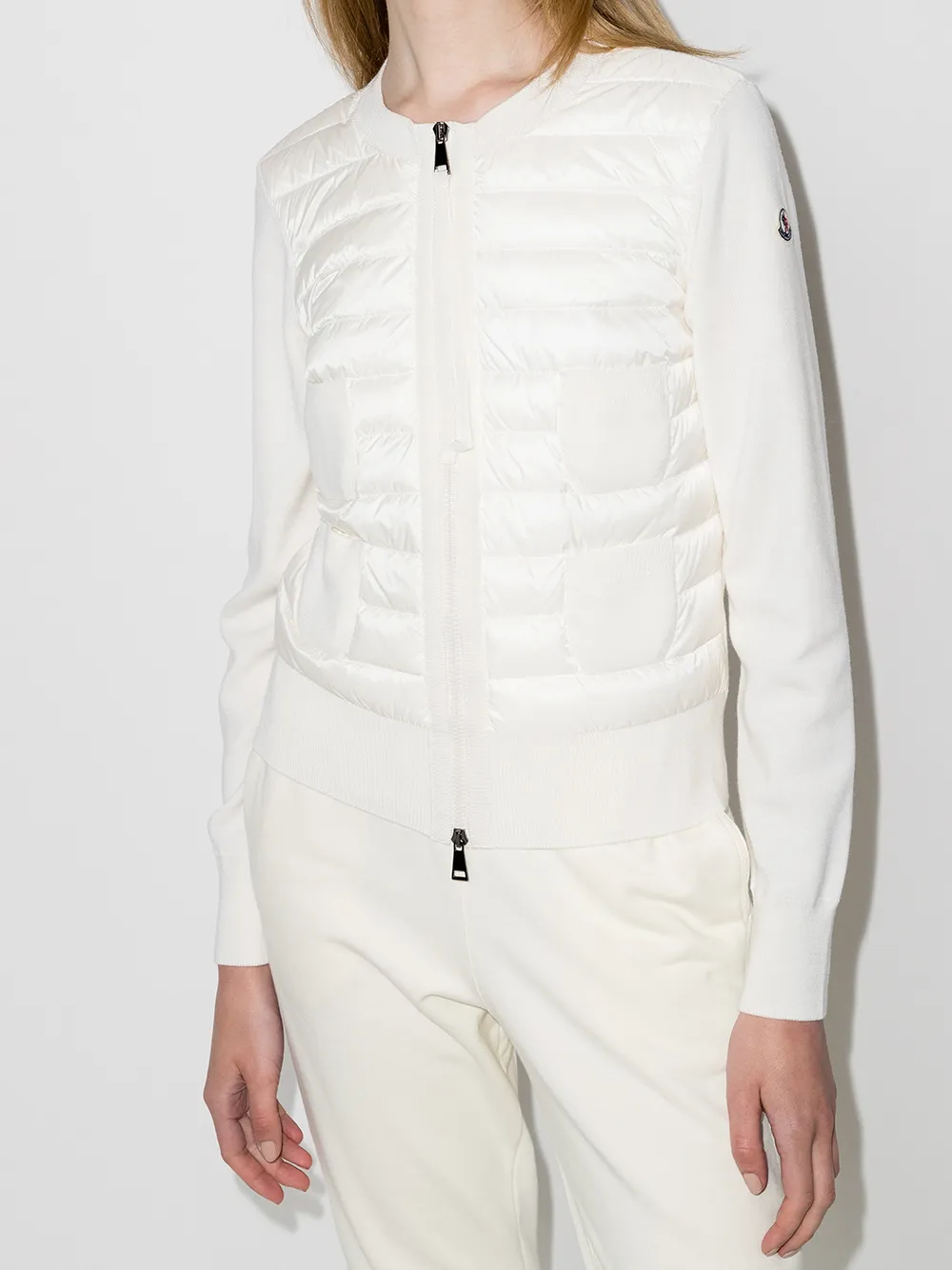 Imagem 2 de Moncler Cardigan com zíper e recorte matelassê