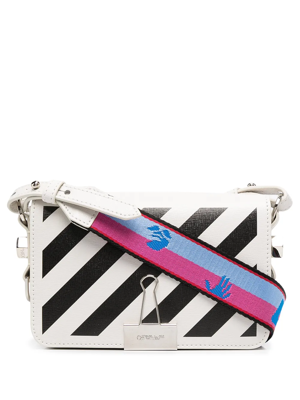 Click to view more detailed imagery on our partner's website Off-white Diag Mini Flap Bag In White